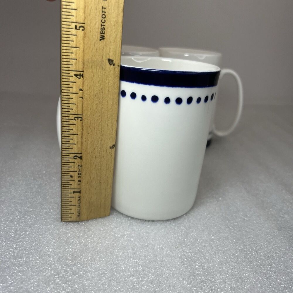 Kate Spade New York Lenox Charlotte Street East Blue Dots Coffee Mug Set Of 3 - Picture 6 of 6